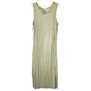 Carol Anderson California Sage Green Sleeveless Maxi Dress Tencel Rayon Size 8
